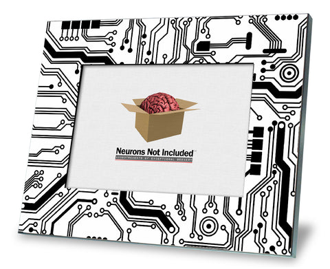 Circuit Board Diagram Printed Image Picture Frame - Holds 5x7 Photo-Overall size 8x10