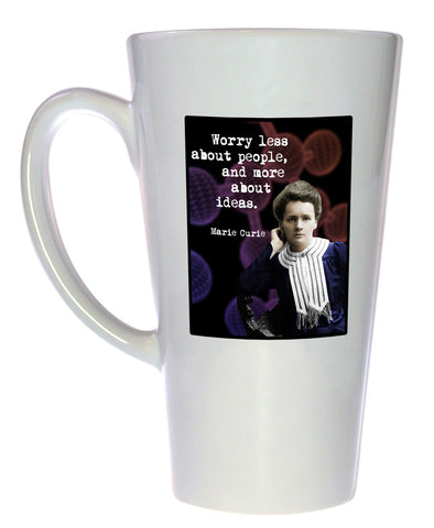 Marie Curie Quote Tall 17oz Latte Mug