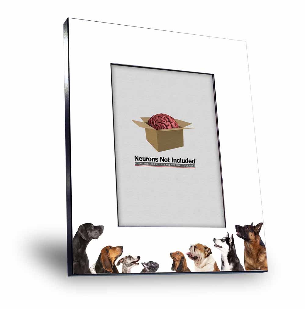 Personalized Dogs Looking Up Picture Frame - Holds 5x7 Photo-Overall size 8x10