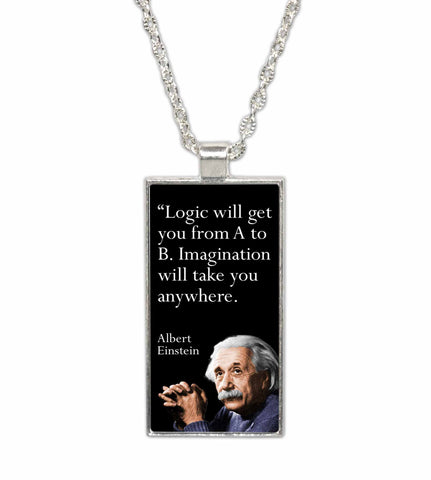 Albert Einstein Famous Scientist Quote  Pendant Necklace