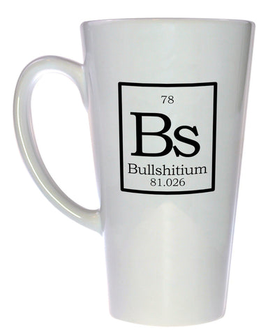 Element Bs - Bullshittium Fake Periodic Table Coffee or Tea Mug, Latte Size