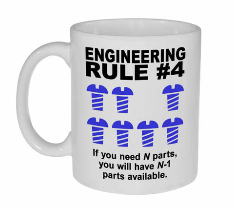 Engineering Rule #4 Coffee or Tea Mug