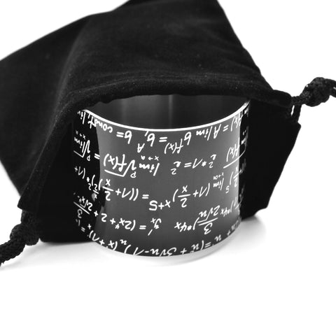 Math Equation Chalkboard Image Aluminium Geekery Cuff