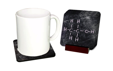 Ethanol Molecule Coasters with Display Holder