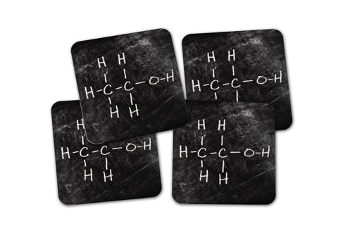 Ethanol Molecule Coasters with Display Holder