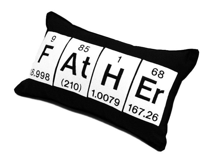 father periodic table pillow