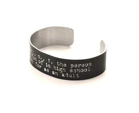Funny Geek Definition Aluminium Geek Bracelet Jewelry
