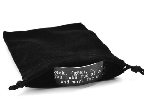 Funny Geek Definition Aluminium Geek Bracelet Jewelry