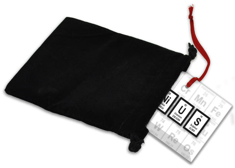 Genius Periodic Table of Elements Glass Christmas Ornament