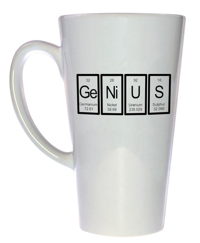 Genius Periodic Table of Elements Coffee or Tea Mug, Latte Size