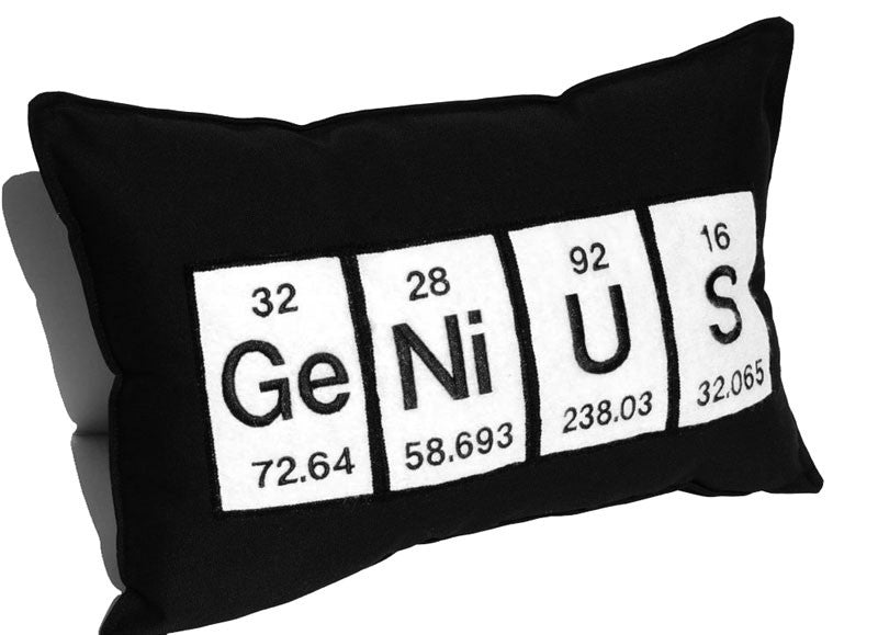 genius periodic table pillow