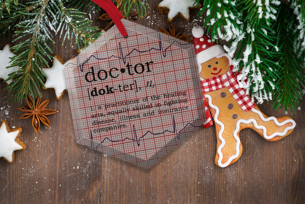 Help Desk Definition Glass Christmas Tree Ornament – Neurons Not Included™