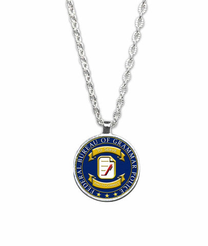 Grammar Police Round 1 inch Pendant Necklace