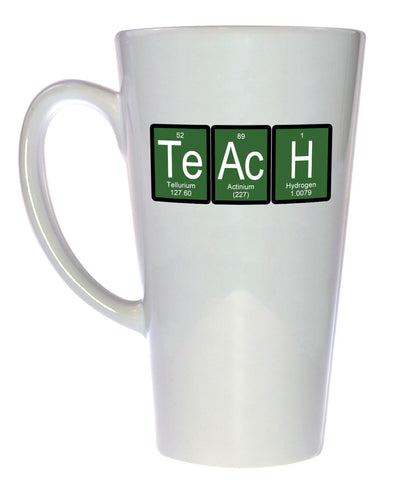 Teach Periodic Table of Elements Coffee or Tea Mug - Green, Latte Size