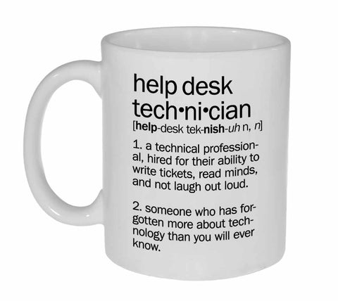 Help Desk Technician Definition Coffee or Tea Mug