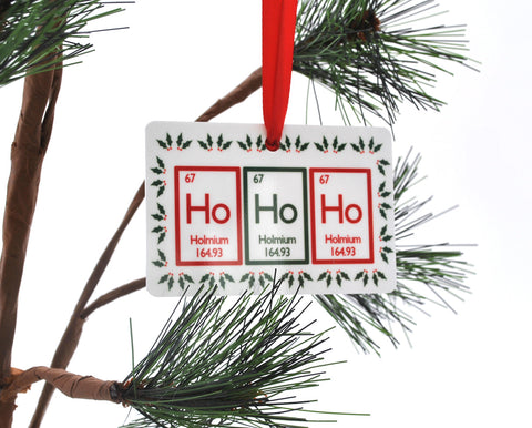 Ho Ho Ho Periodic Table Christmas Ornament 