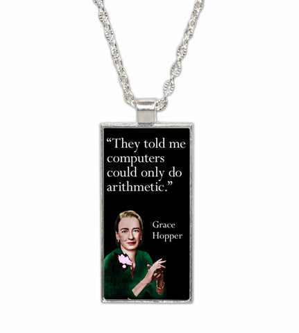 Grace Hopper Famous Women Scientist  Pendant Necklace