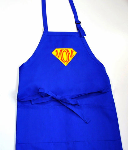 Super Mom Super Hero Embroidered Adjustable Apron