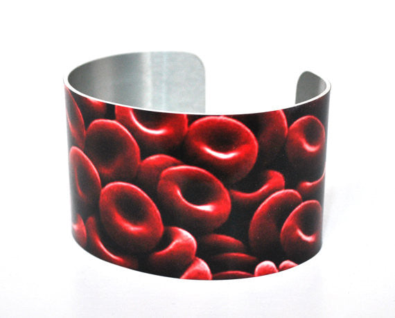 Science Red Blood Cell Image Aluminium Cuff