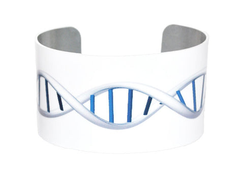 DNA Image - Aluminium Cuff Science Jewelry