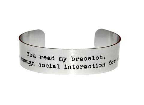 Social Interaction Aluminum Geekery Cuff Jewelry