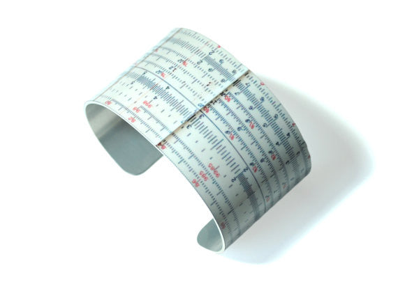 Slide Rule Image Aluminium Cuff