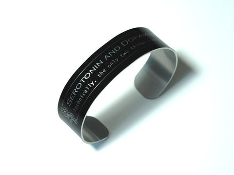Serotonin and Dopamine Aluminum Geek Bracelet