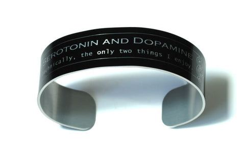 Serotonin and Dopamine Aluminum Geek Bracelet