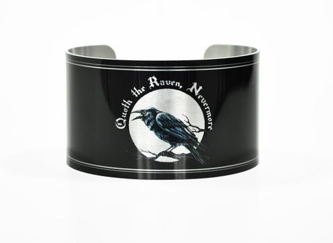 Edgar Allen Poe The Raven Quote Aluminum Cuff