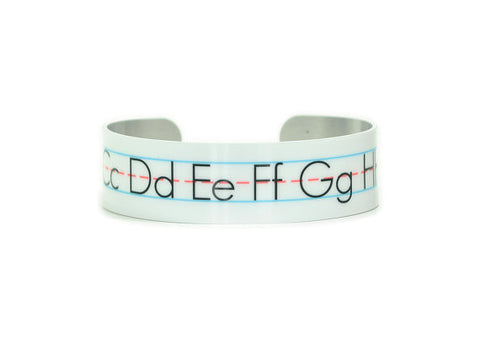 ABC Alphabet  Aluminum Teacher Bracelet