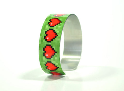Pixel Heart Gamer Health Geek Bracelet