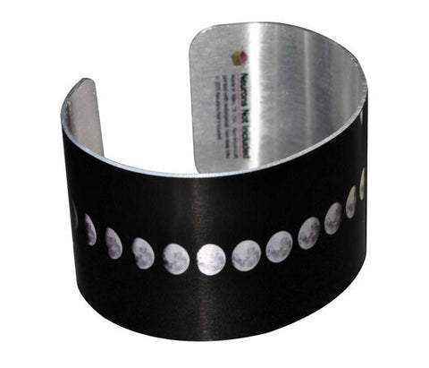 Phases of the Moon Wide Aluminum Geek Bracelet
