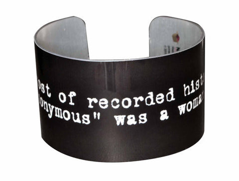 Anonymous Quote Wide Aluminium Geekery Bracelet