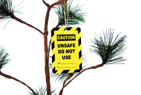 Funny Unsafe Do Not Use Christmas Tree Ornament