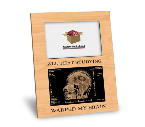 JD Degree Picture Frame - All That Studying Warped My Brain
