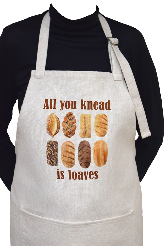 All You Knead ( Need ) is Loaves ( Love) Adjustable Neck Apron with Large Front Pocket