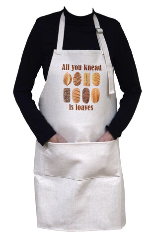All You Knead ( Need ) is Loaves ( Love) Adjustable Neck Apron with Large Front Pocket