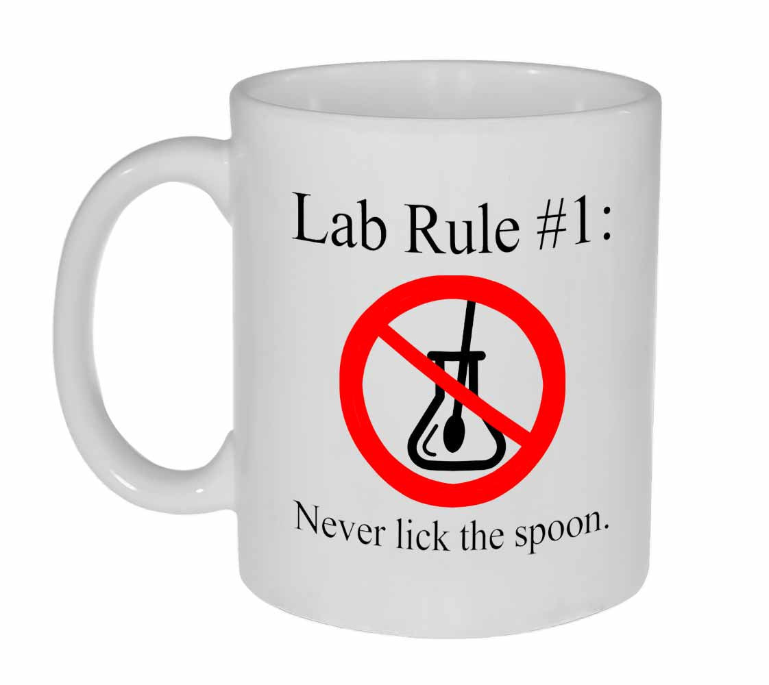 Lab Rule # 1: Never Lick the Spoon Coffee or Tea Mug – Neurons Not Included™