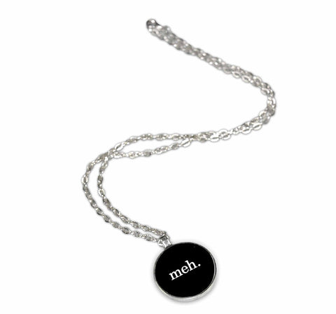 meh 1 inch Diameter Pendant Necklace