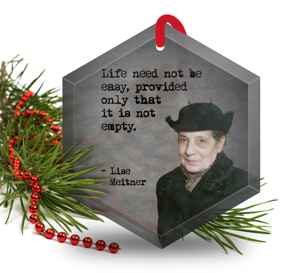 Famous Scientists Lise Meitner Glass Christmas Ornament