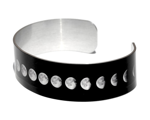 Phases of the Moon Aluminum Geek Bracelet