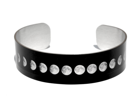 Phases of the Moon Aluminum Geek Bracelet