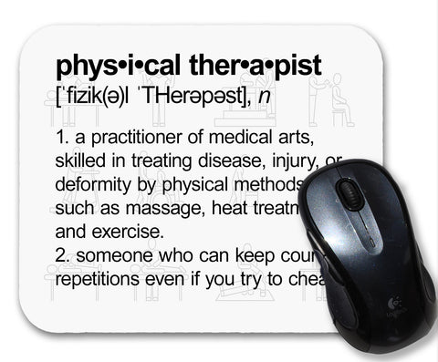 Physical Therapist Definition Mouse Pad