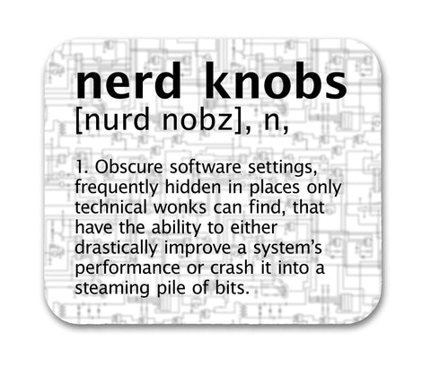 Nerd Knobs Definition Funny Mouse Pad For Computer Geeks and Nerds
