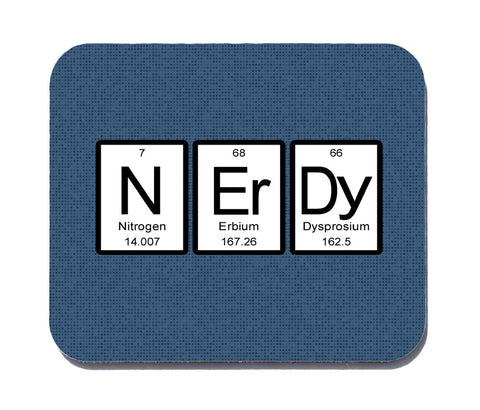 Nerdy Periodic Table of Elements Mouse Pad