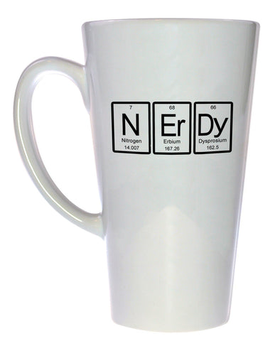 Nerdy Periodic Table of Elements Coffee or Tea Mug, Latte Size