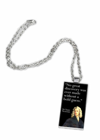 Sir Isaac Newton Famous Scientist Quote  Pendant Necklace