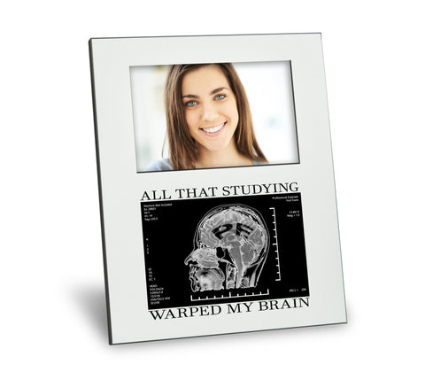 PE Professional Engineer Certification Picture Frame - All That Studying Warped My Brain