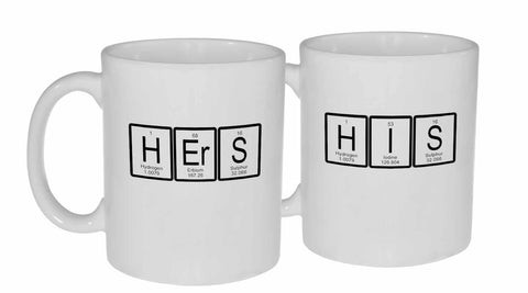 His and Hers Periodic Table of Elements Mug Set