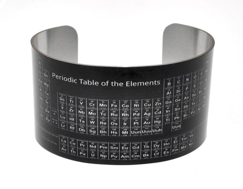 Black Periodic Table of Elements Cuff